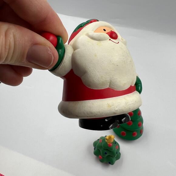 Vintage Set Christmas Salt Pepper Shakers Santa Claus Christmas Tree STAINED - Picture 7 of 10